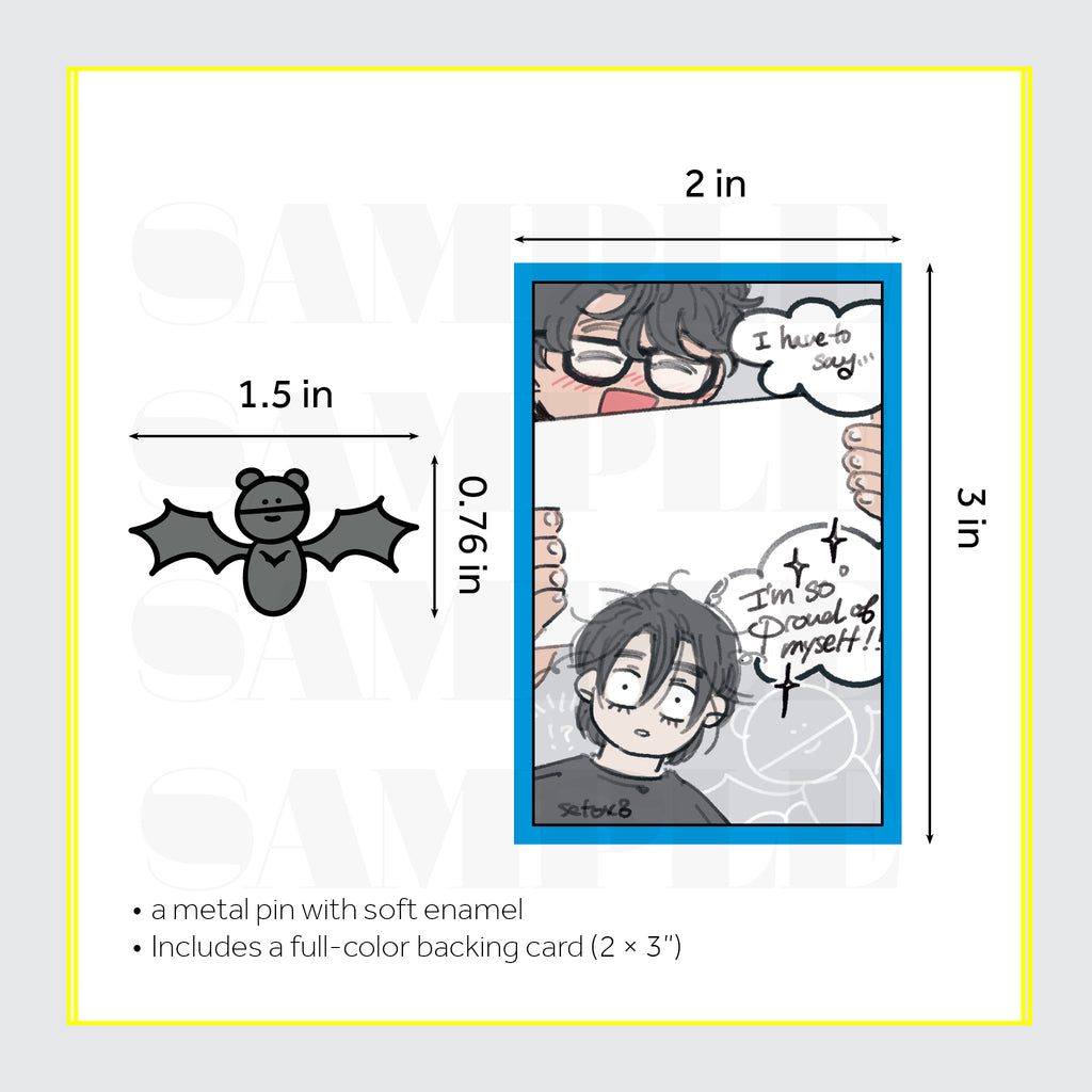 Bat Enamel pin (Pre-order)