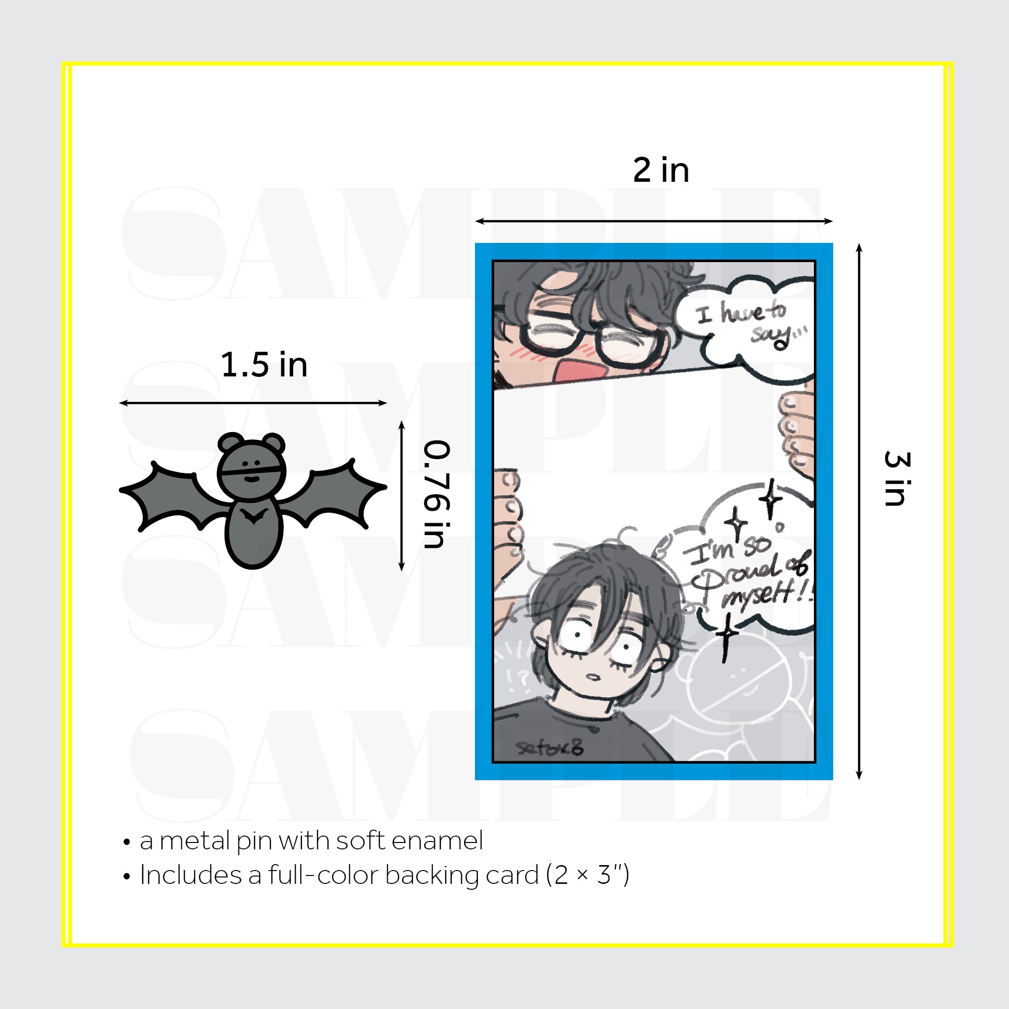 Bat Enamel pin (Pre-order)