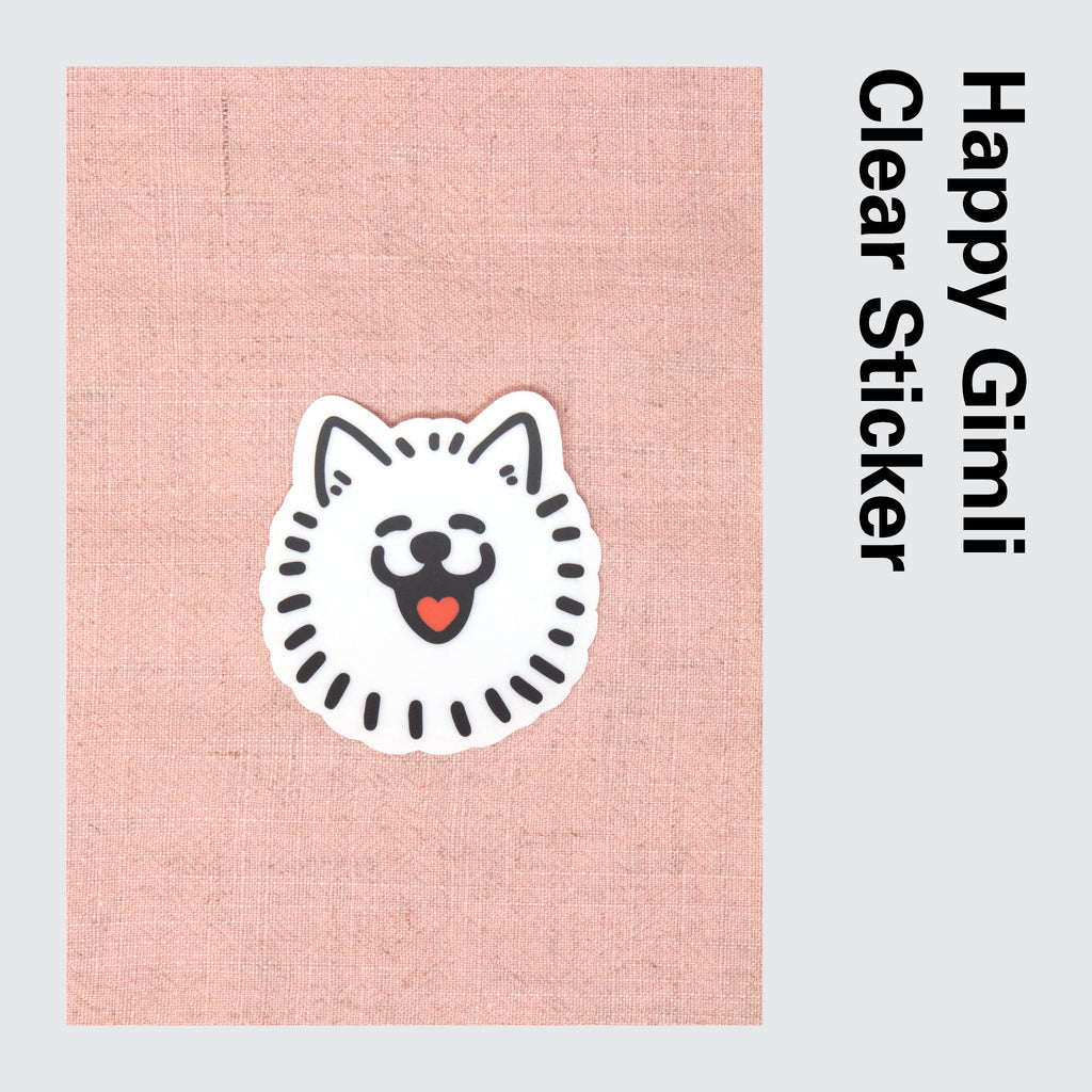 Happy Gimli Clear Sticker