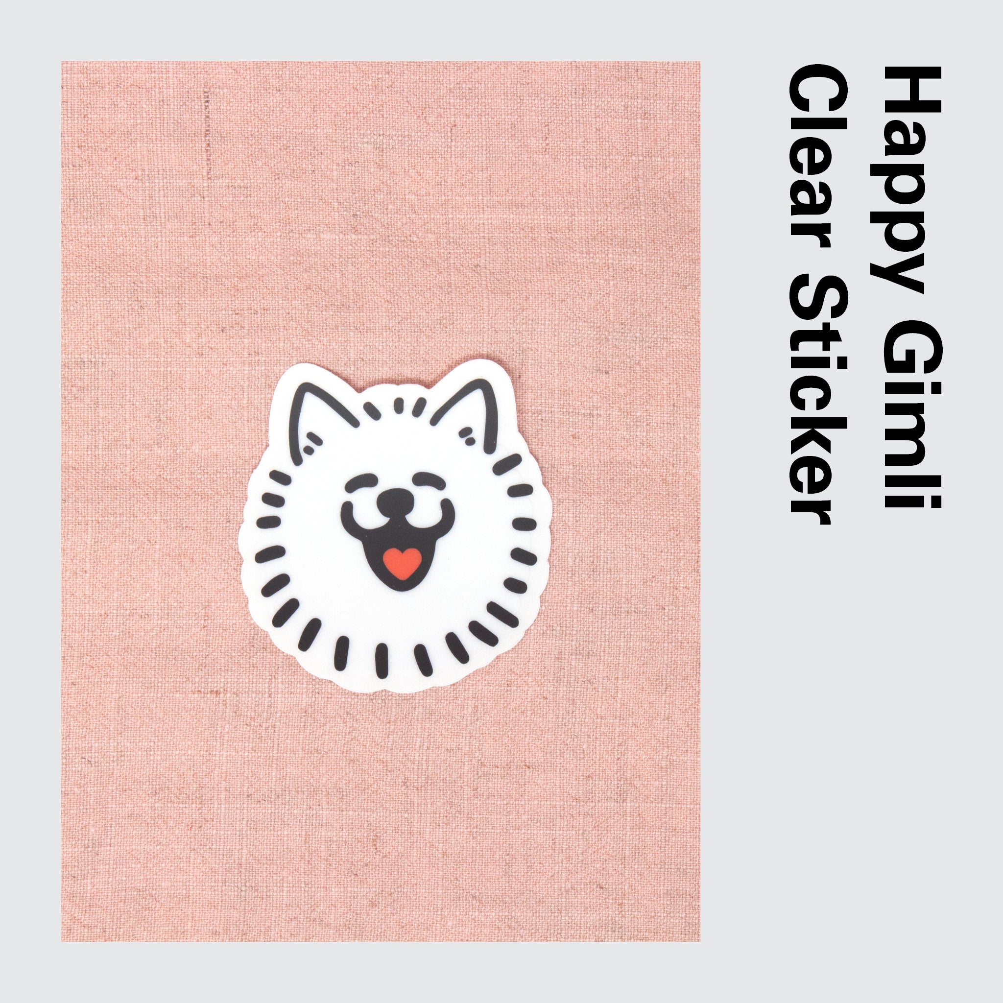 Happy Gimli Clear Sticker