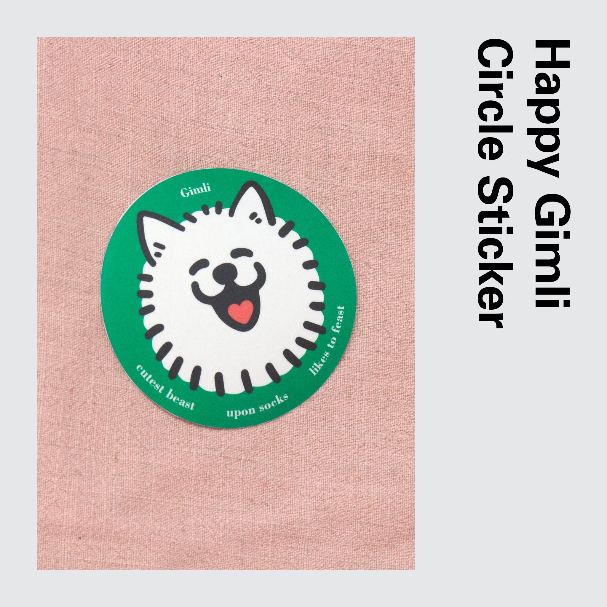 Happy Gimli Circle Sticker